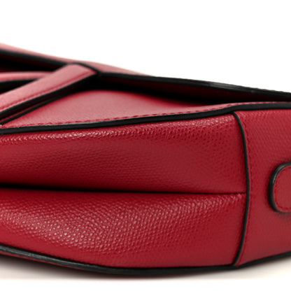 Christian Dior Grained Calfskin Saddle Bag Red 10 of 10
