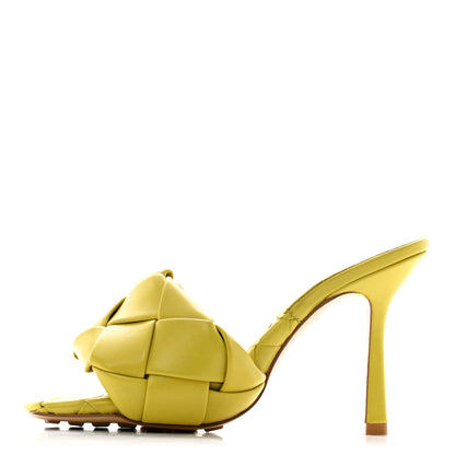 Bottega Veneta Nappa Maxi Intrecciato Lido 90mm Mule Sandals 35 Acid 1 of 11