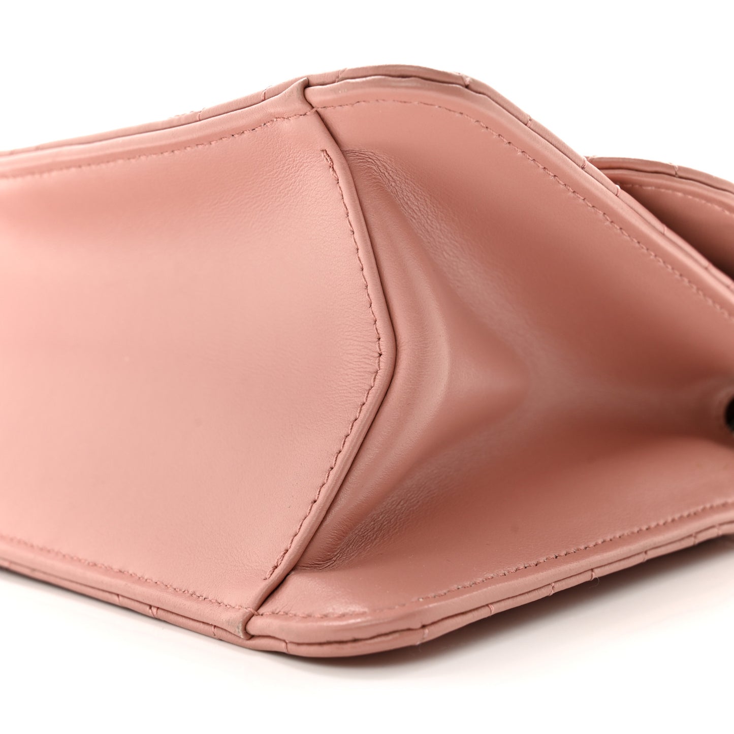 Calfskin Quilted Gancini Flap Bag Antique Rose