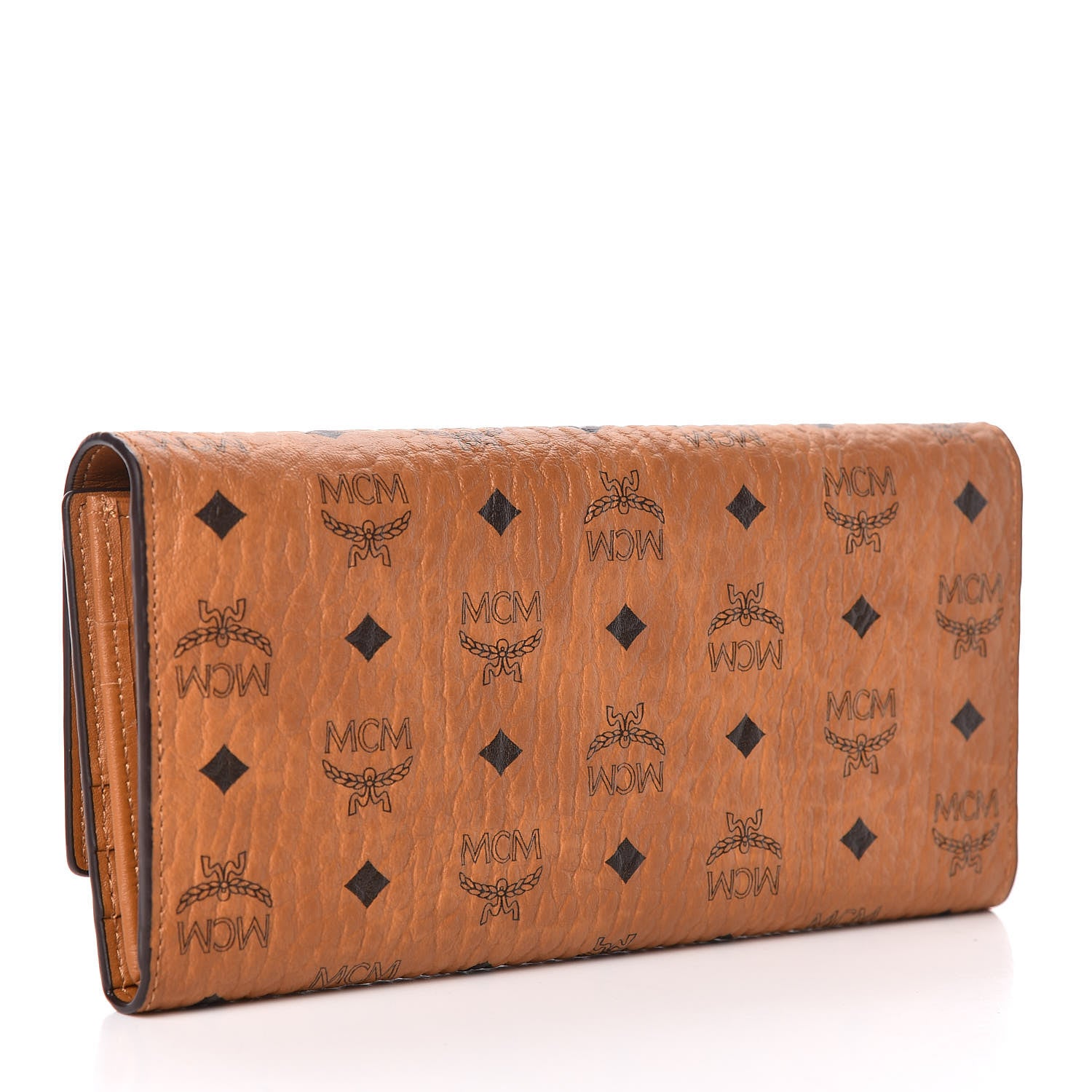MCM Visetos Continental Flap Wallet Cognac 3 of 8