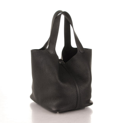 Hermes Taurillon Clemence Picotin Lock 22 MM Black 3 of 7