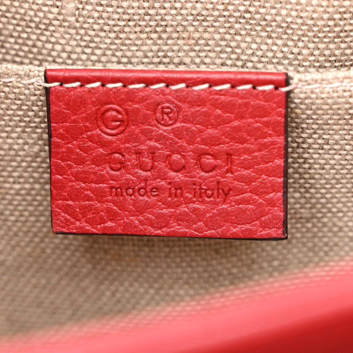 Dollar Calfskin Small Interlocking G Shoulder Bag Red