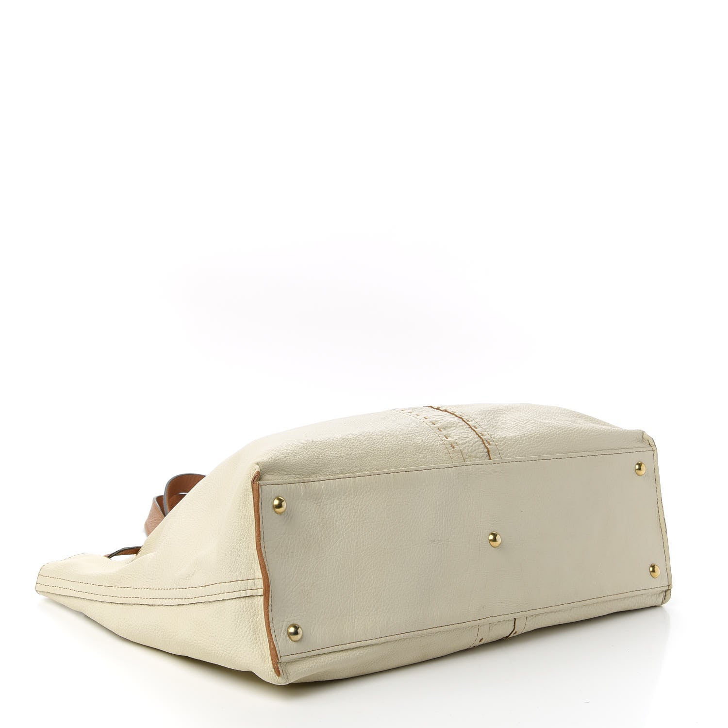 Saint Laurent Calfskin Reversible Double Sac Y Tote Tan Ivory 11 of 16