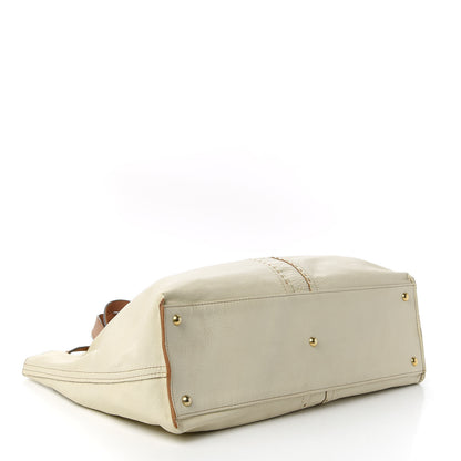 Saint Laurent Calfskin Reversible Double Sac Y Tote Tan Ivory 11 of 16