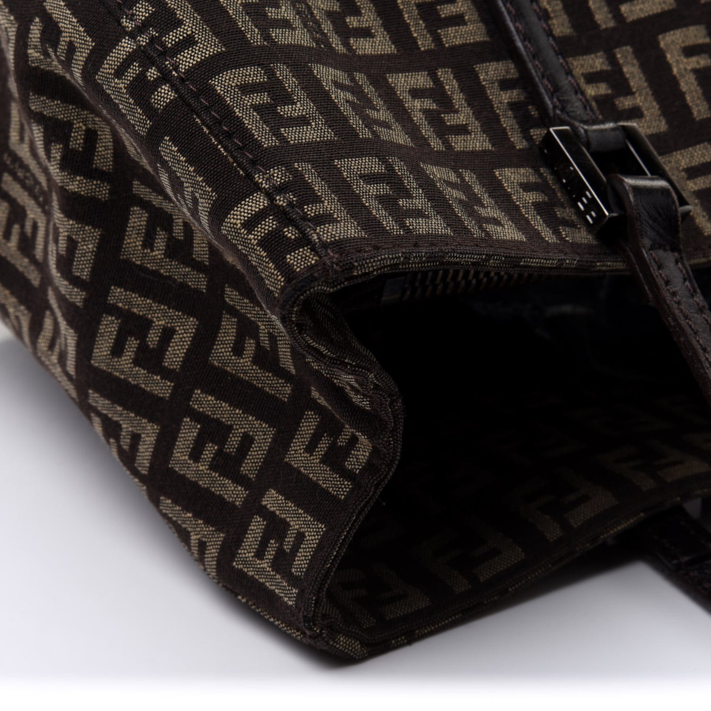 Zucchino Vitello Small Tote Testa di Moro Beige