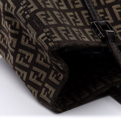Fendi Zucchino Vitello Small Tote Testa di Moro Beige 12 of 18