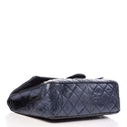 Chanel Metallic Calfskin Quilted 2.55 Reissue 227 Flap Dark Navy Blue 4 of 23