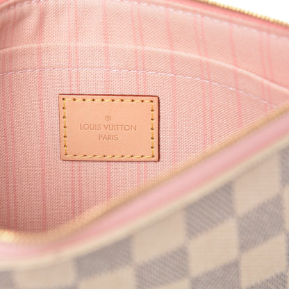 Louis Vuitton Damier Azur Neverfull MM GM Pochette Rose Ballerine 6 of 8