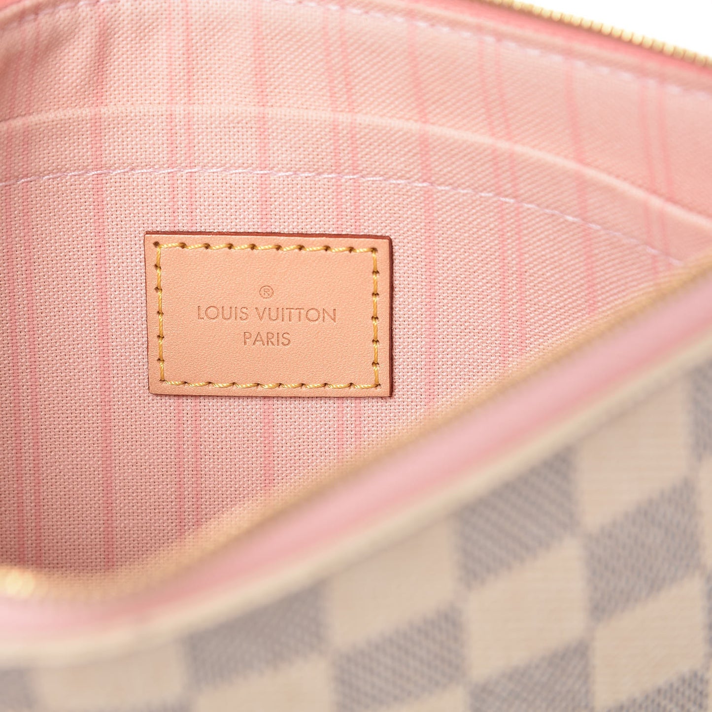Damier Azur Neverfull MM GM Pochette Rose Ballerine