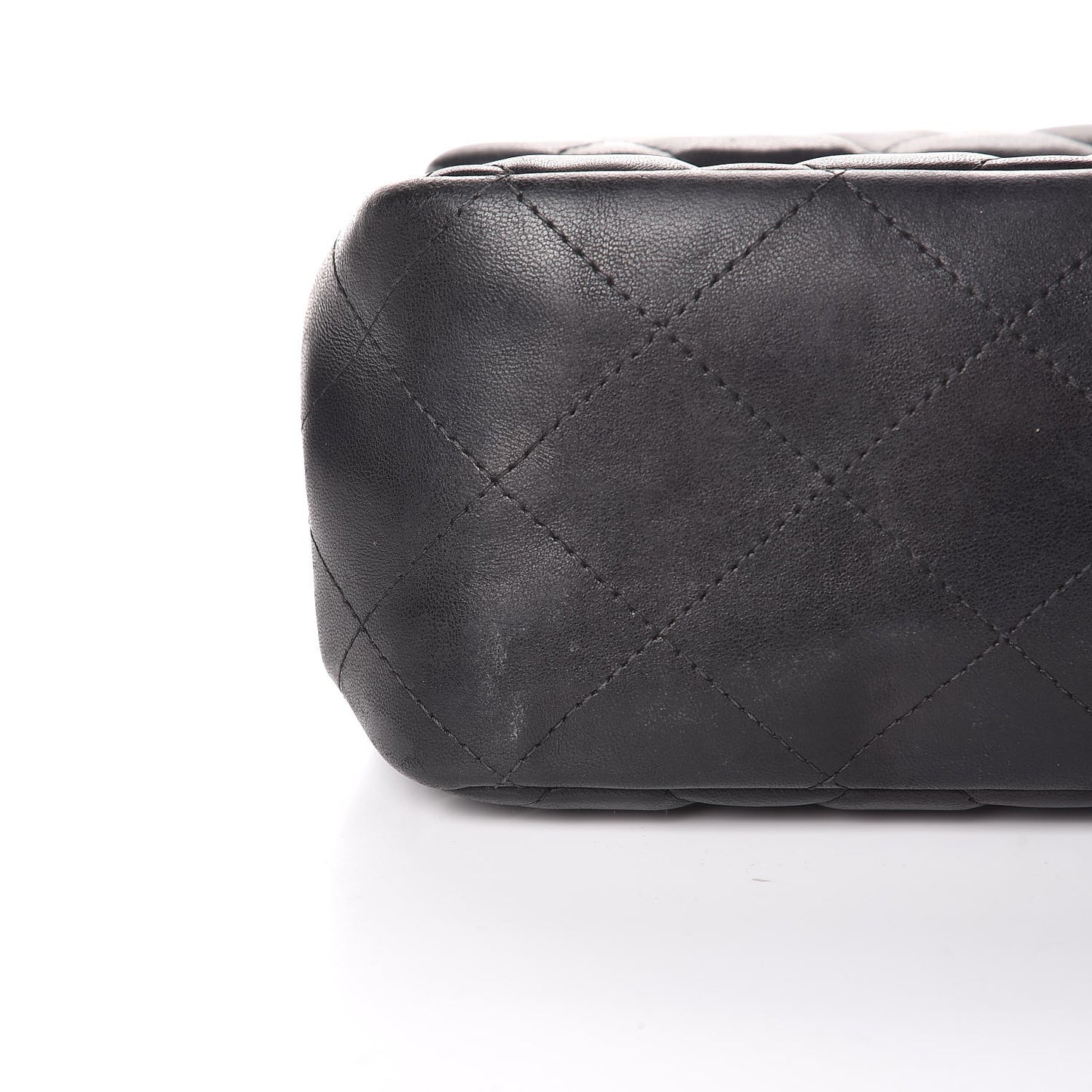 Lambskin Quilted Jumbo Double Flap Black