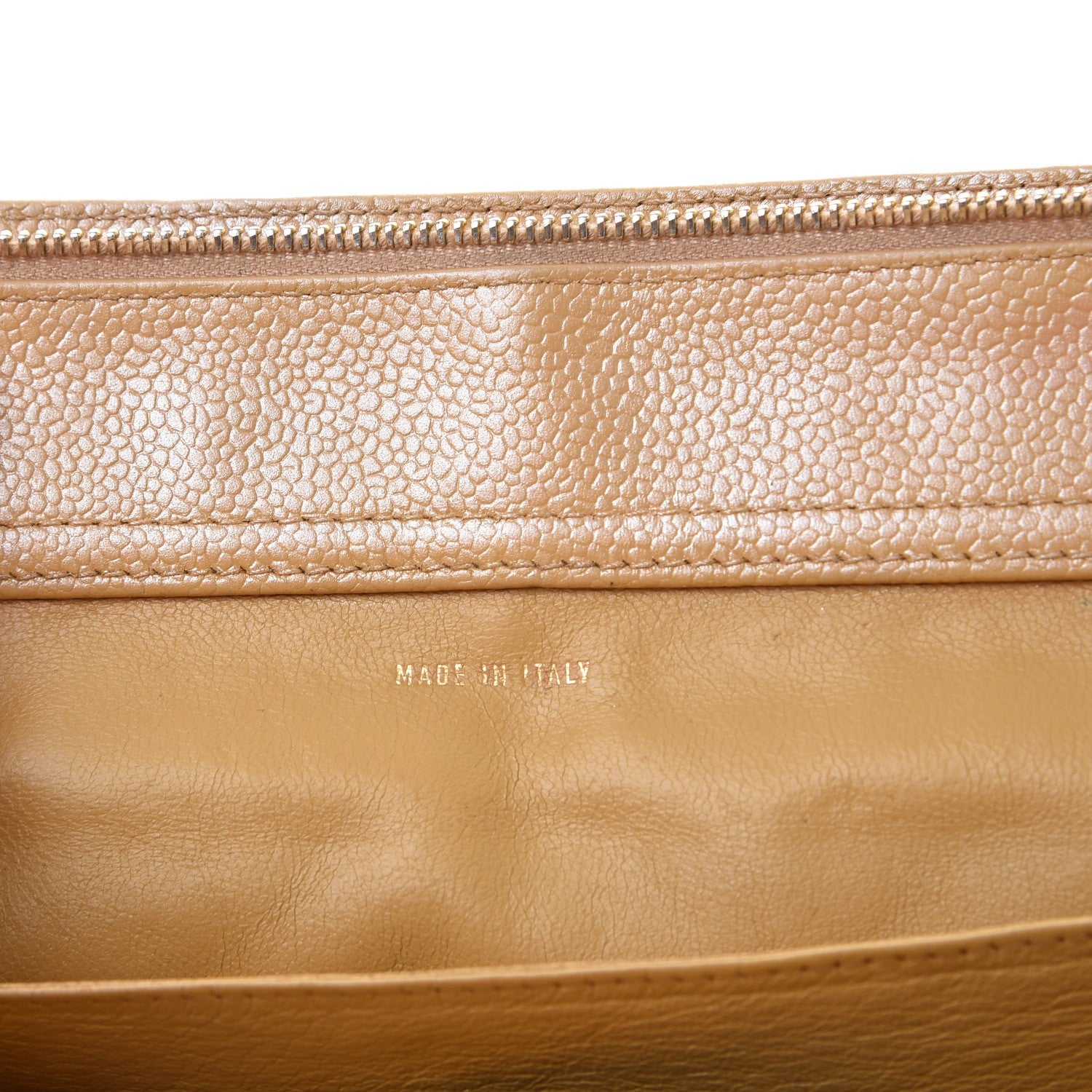 Chanel Metallic Caviar Quilted Shopping Tote Beige 7 of 14