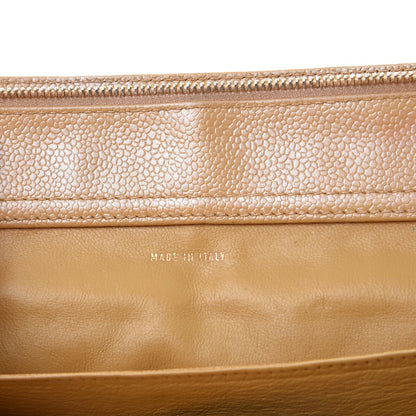 Chanel Metallic Caviar Quilted Shopping Tote Beige 7 of 14