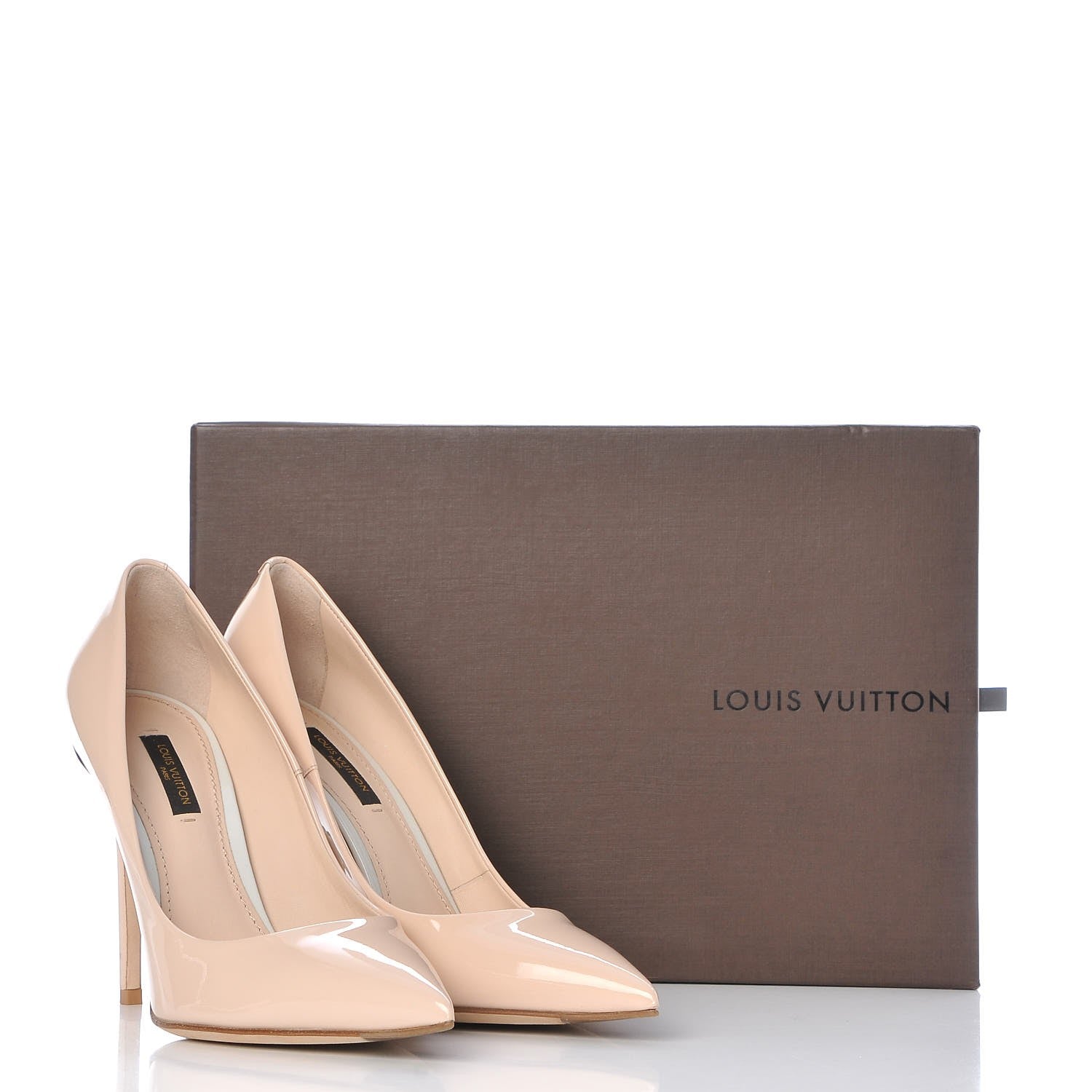 Louis Vuitton Patent Calfskin Eyeline Pumps 38 Nude 11 of 11
