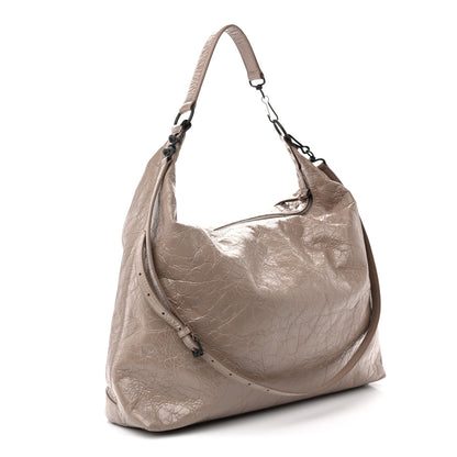 Balenciaga Arena Lambskin Classic Hardware Medium Le City Hobo Bag Sesame 3 of 10