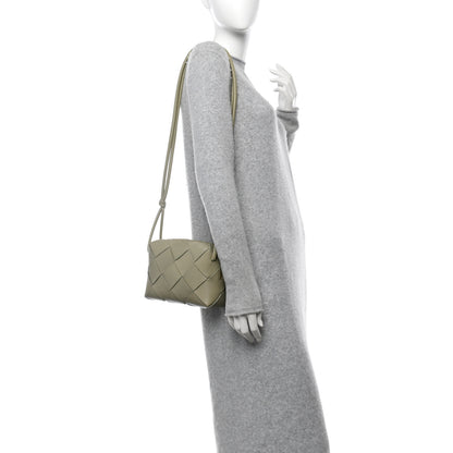 Bottega Veneta Lambskin Maxi Intrecciato Small Cassette Camera Bag Travertine 2 of 9