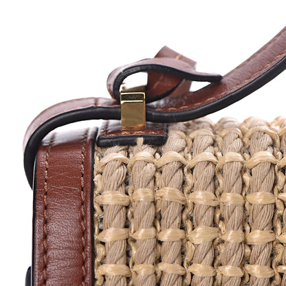 Loewe Woven Raffia Calfskin Medium Barcelona Shoulder Bag Brown 11 of 11