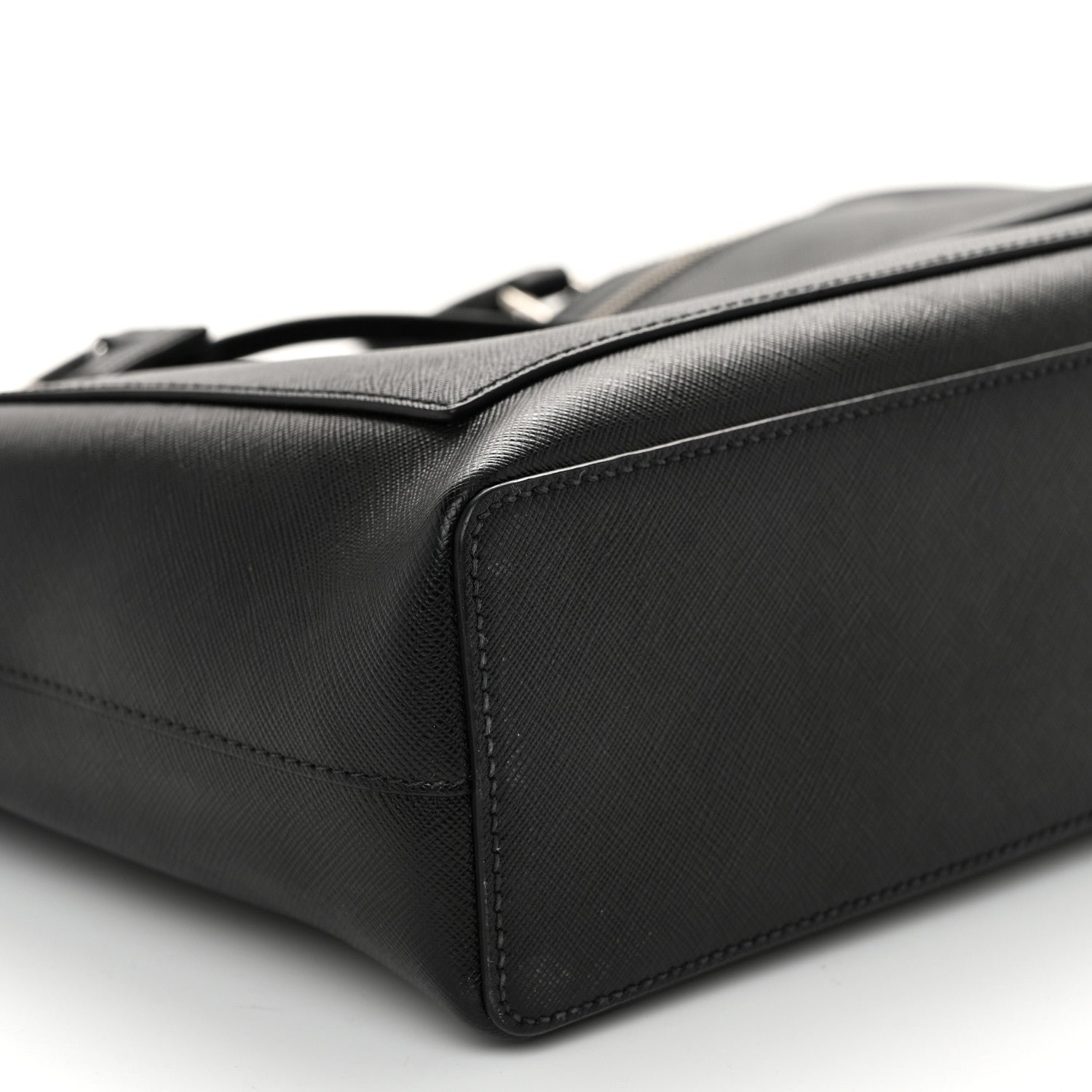 Prada Saffiano Travel Briefcase Black 10 of 11