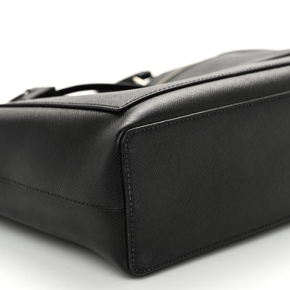 Prada Saffiano Travel Briefcase Black 10 of 11