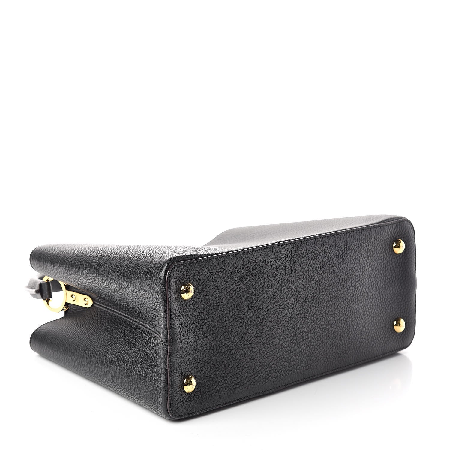 Louis Vuitton Taurillon Capucines MM Black 4 of 9