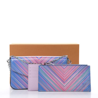 Louis Vuitton Epi Tropical Pochette Felicie Blue Rose 14 of 14