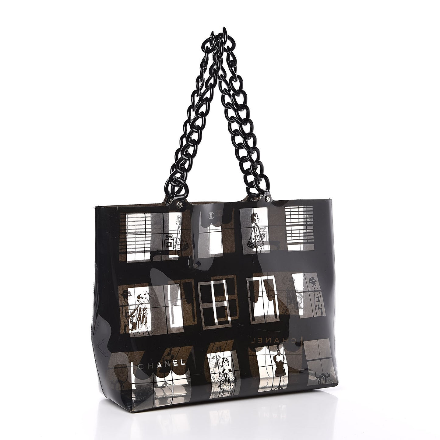 Vinyl Coco Window Tote Black