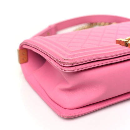 Chanel Calfskin Quilted Medium Boy Flap Pink 9 of 17