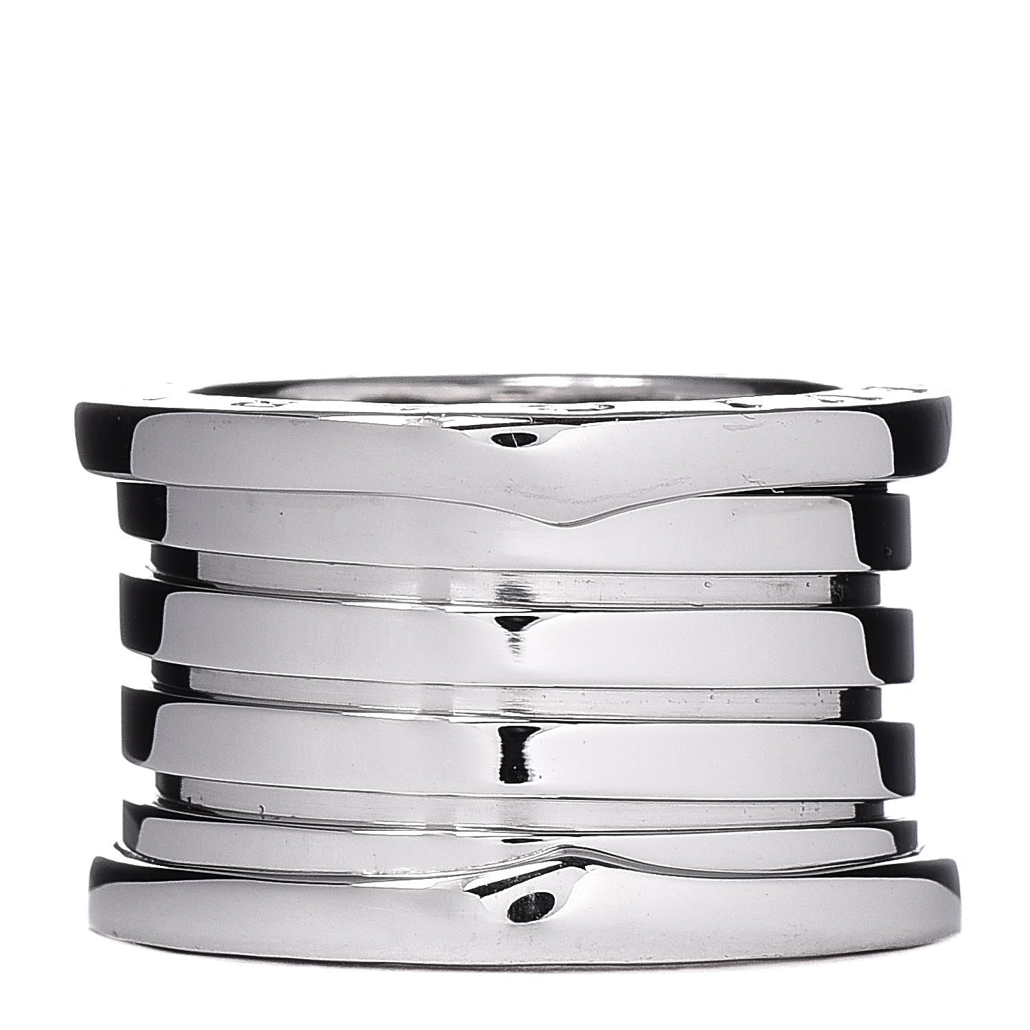Bulgari 18K White Gold B.Zero1 5 Band Ring 53 6.25 1 of 4