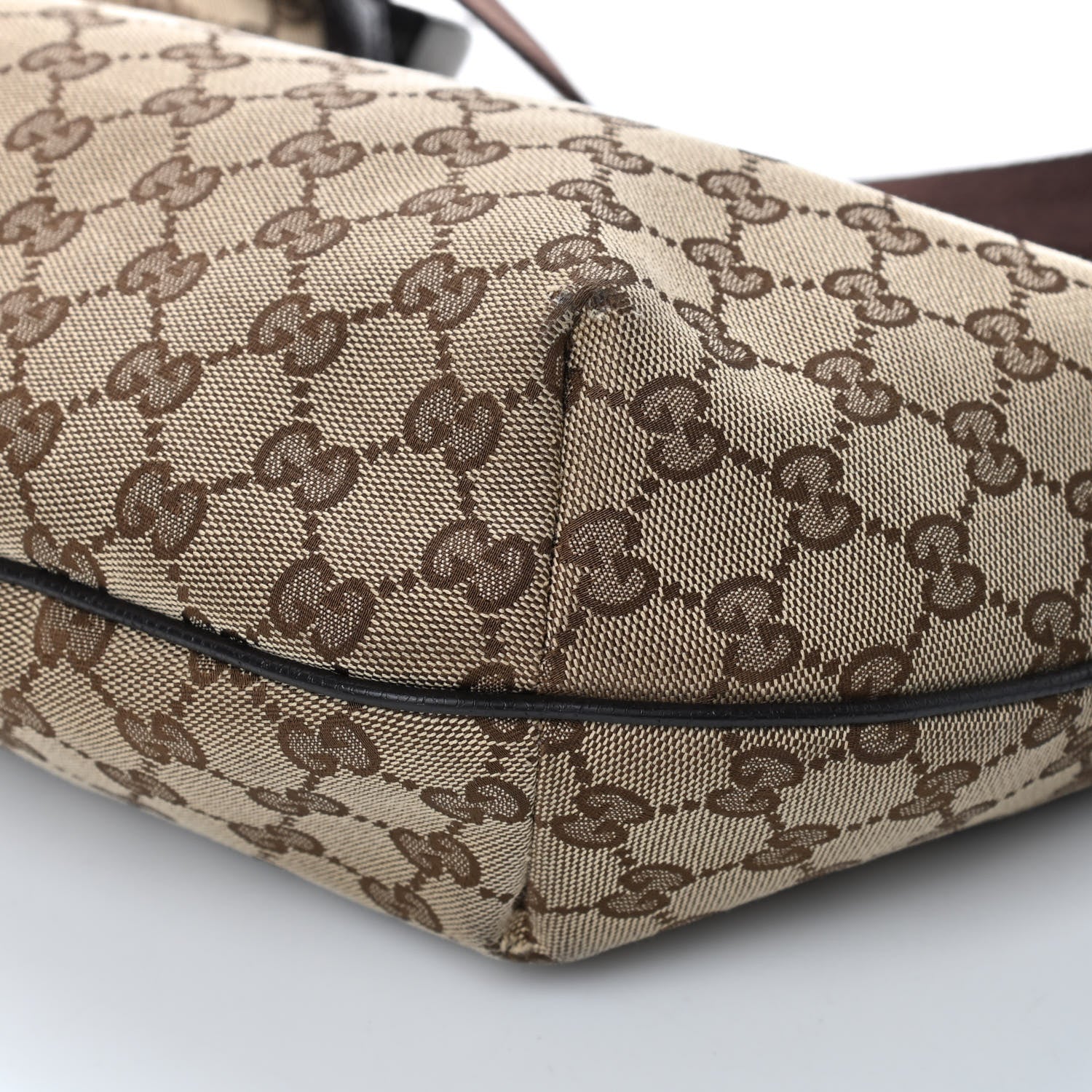 Gucci Monogram Medium Half Moon Hobo Dark Brown 9 of 9