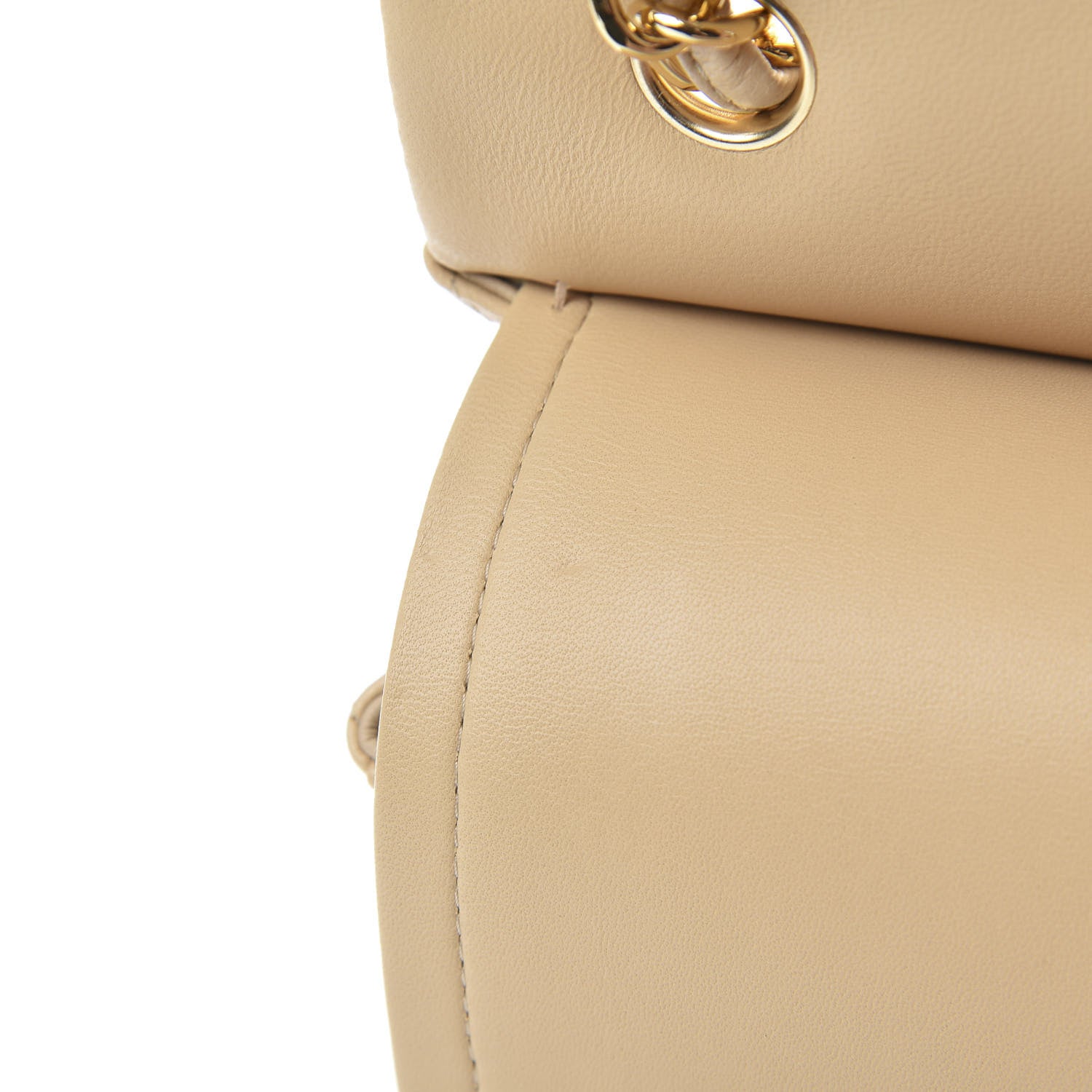 Chanel Lambskin Quilted Jumbo Double Flap Beige Clair 12 of 13