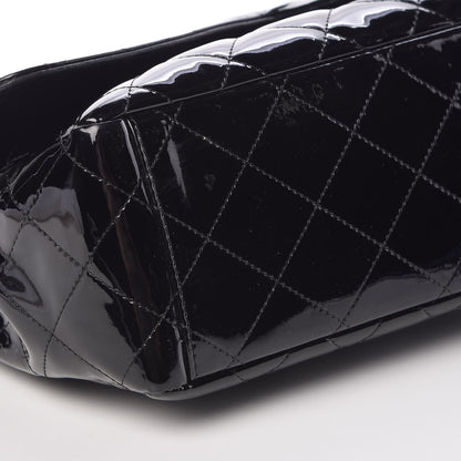 Chanel Patent Quilted Maxi Single Flap Black 12 of 13