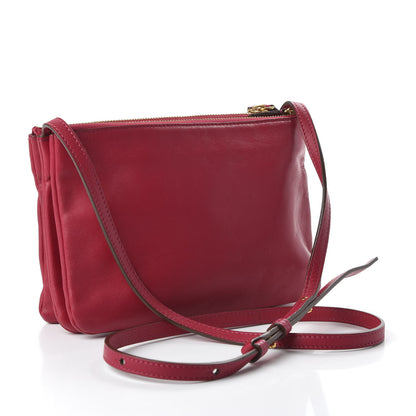 Celine Lambskin Small Trio Crossbody Bag Fuchsia 3 of 11