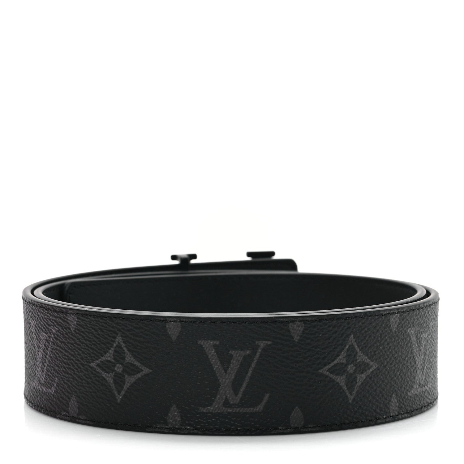 Louis Vuitton Monogram Eclipse 40mm LV Initiales Belt 85 34 Black 2 of 5