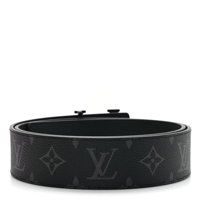 Louis Vuitton Monogram Eclipse 40mm LV Initiales Belt 85 34 Black 2 of 5