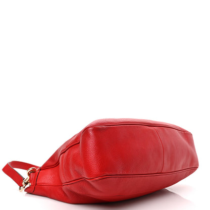 Gucci Pebbled Calfskin Medium Diana Bamboo Shoulder Bag Red 4 of 9