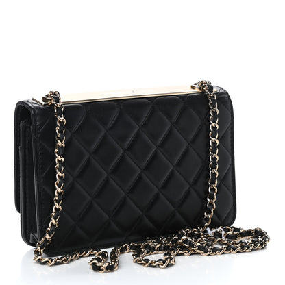 Chanel Lambskin Quilted Trendy CC Wallet On Chain WOC Black 3 of 11