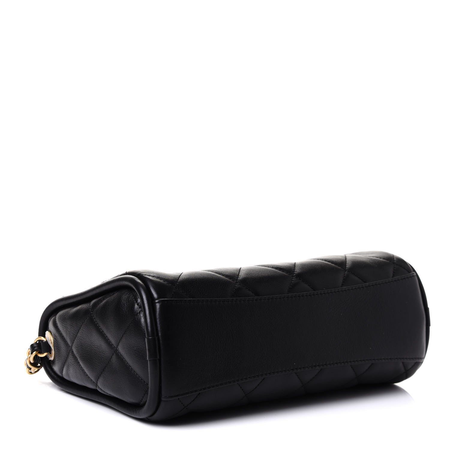 Chanel Shiny Lambskin Quilted Fashion Therapy Bowling Bag Black 4 of 11