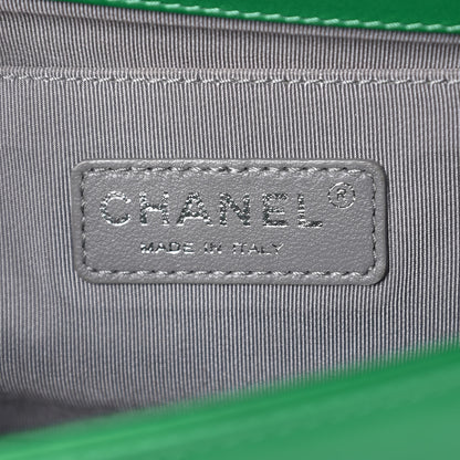 Chanel Metallic Calfskin Quilted Medium Boy Flap Green 6 of 9