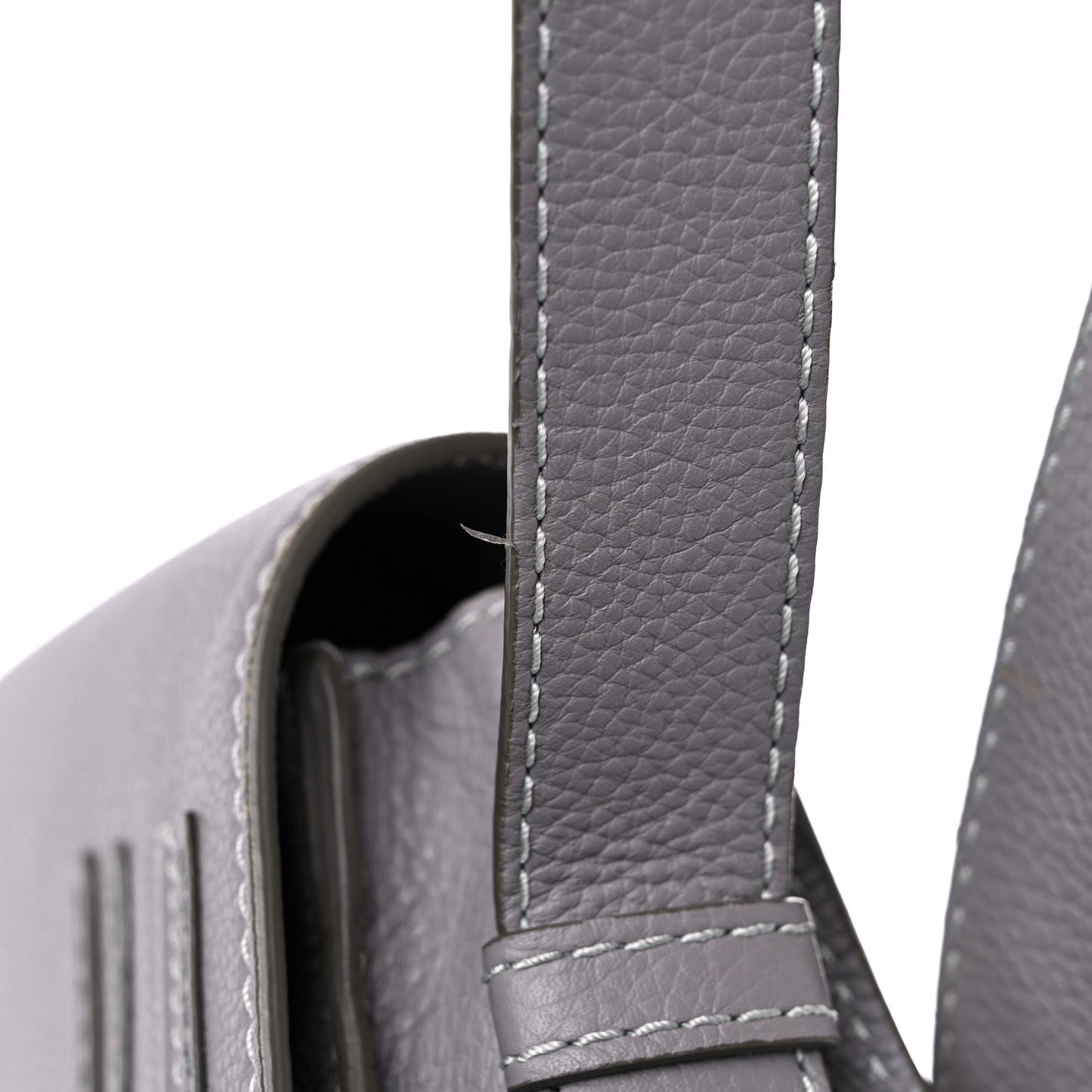 Calfskin Medium Marcie Round Crossbody Bag Cashmere Grey