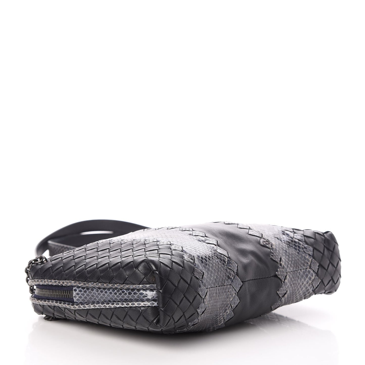 Nappa Intrecciato Ayers Crossbody Pillow Messenger Grey