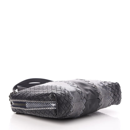 Bottega Veneta Nappa Intrecciato Ayers Crossbody Pillow Messenger Grey 4 of 7