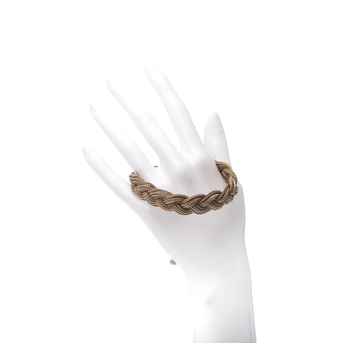 Metal Braided Chain Bracelet Gold