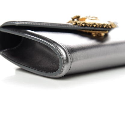 Dolce & Gabbana Metallic Agnello Vitello Devotion Belt Bag 95 38 Argento Scuro 7 of 11
