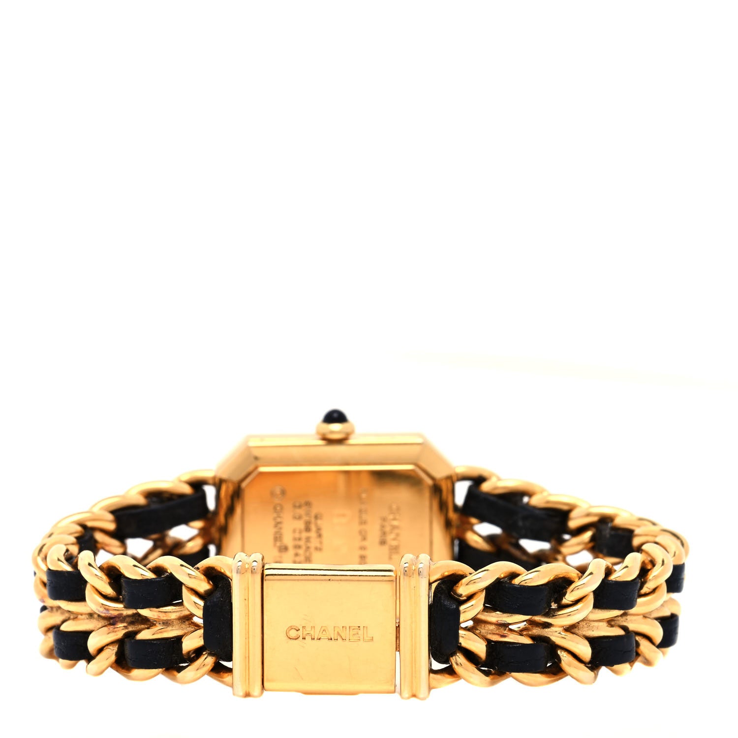 Chanel Stainless Steel Lambskin 20mm Chain Premiere Quartz Watch Gold L 3 of 4