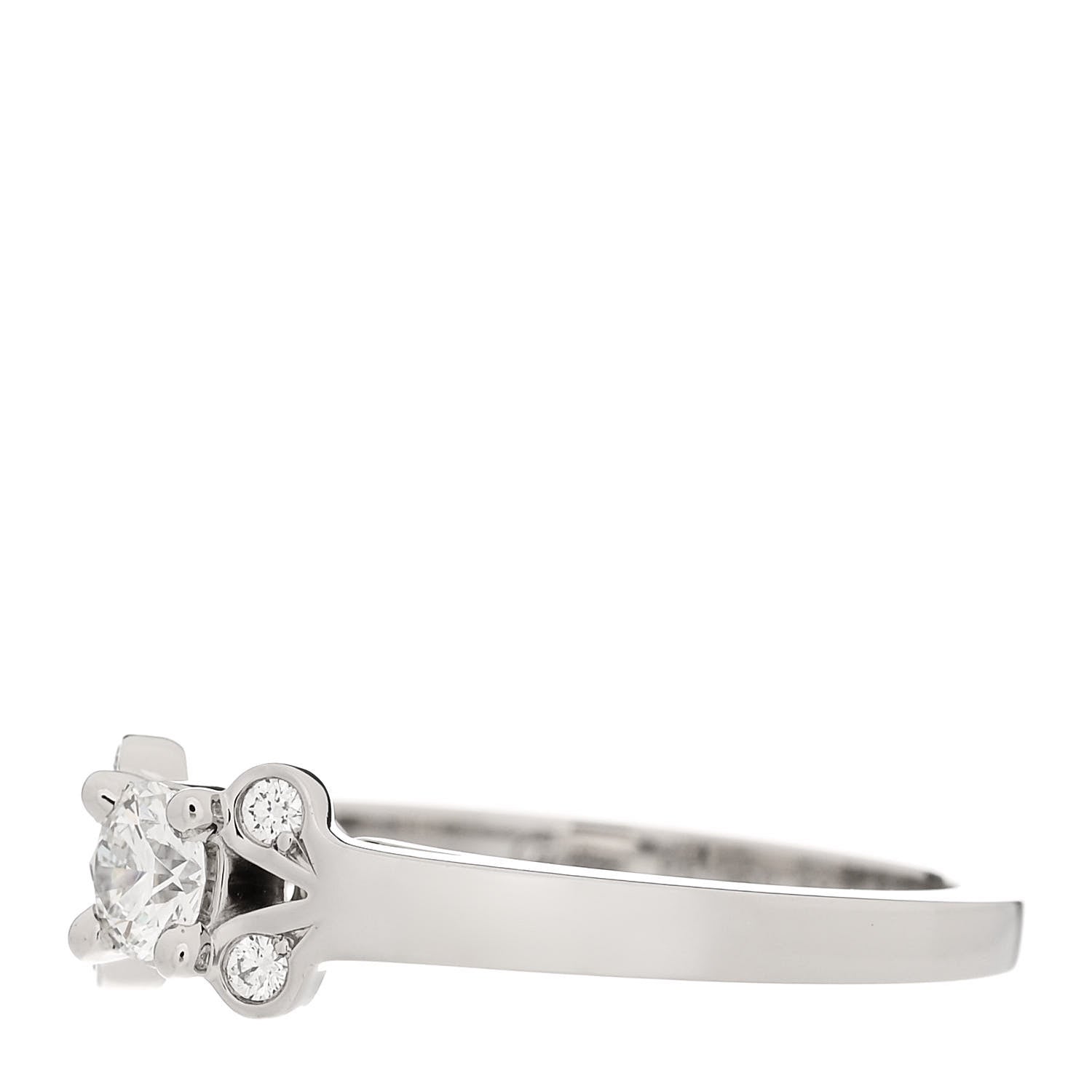 Cartier Platinum Diamond .19ct Ballerine Solitaire Engagement Ring 48 4.5 3 of 6