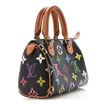 Louis Vuitton Monogram Multicolor Mini Sac HL Speedy Black 3 of 10