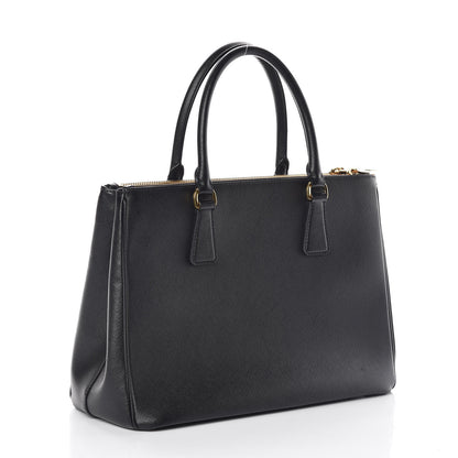Prada Saffiano Medium Galleria Double Zip Tote Black 3 of 9