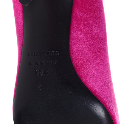 Balenciaga Velvet De Soie Pumps 38.5 Rose Fuchsia 6 of 10