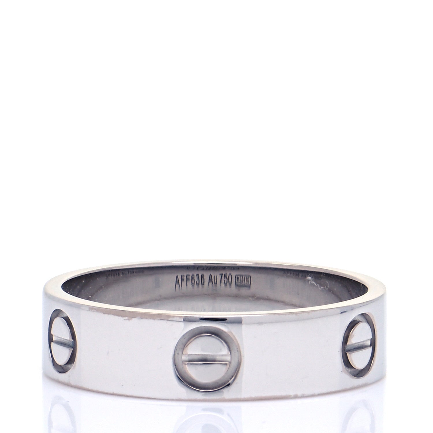 Cartier 18K White Gold 5.5mm LOVE Ring 59 8.75 3 of 7