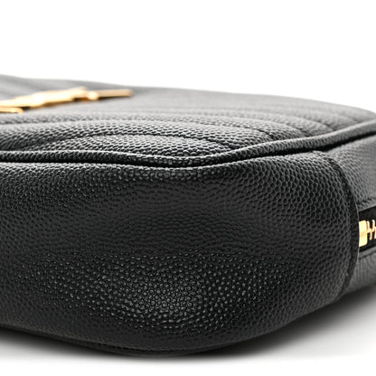 Saint Laurent Grain De Poudre Matelasse Monogram Mini Lou Camera Bag Black 10 of 10