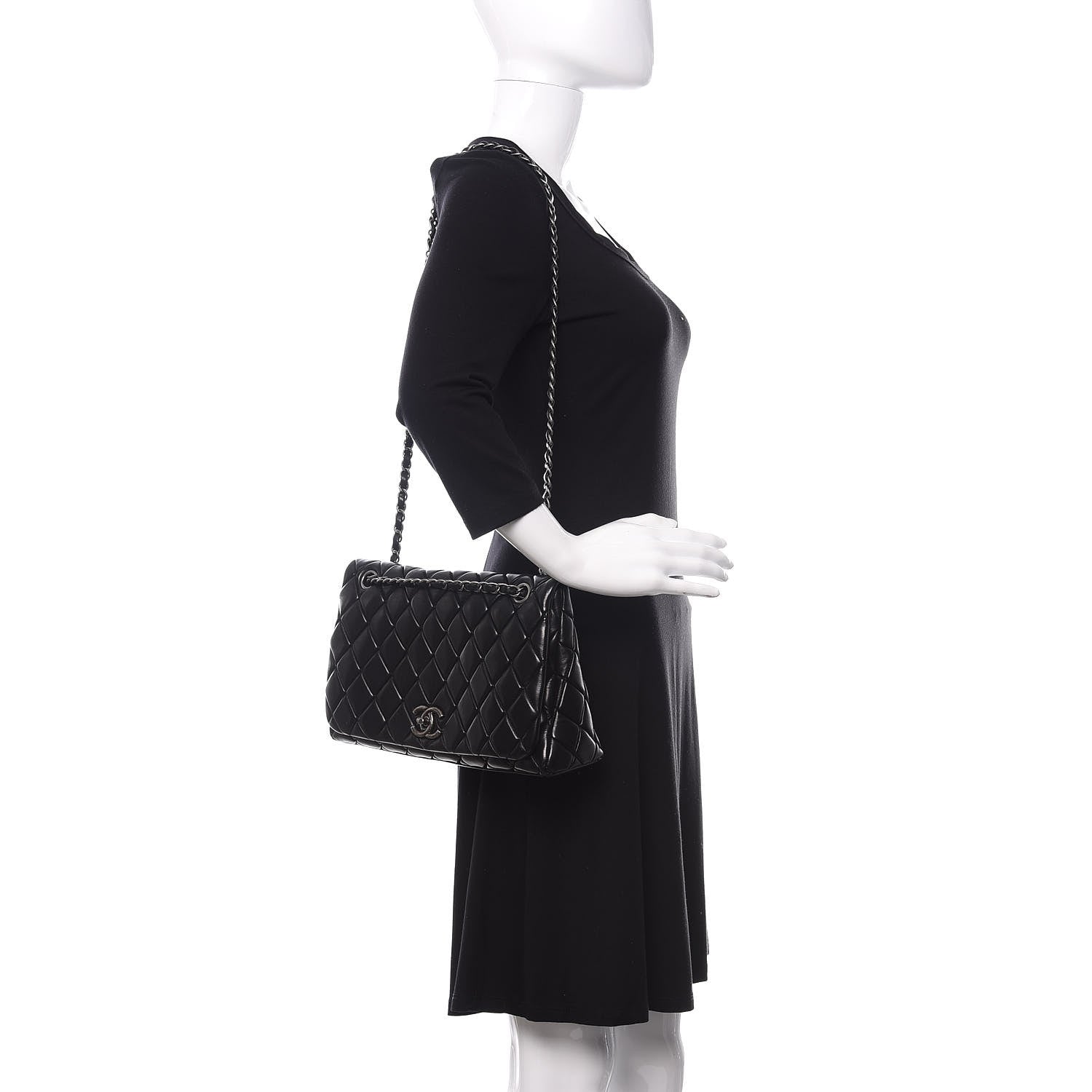 Chanel Lambskin Large New Bubble Flap Black 2 of 11